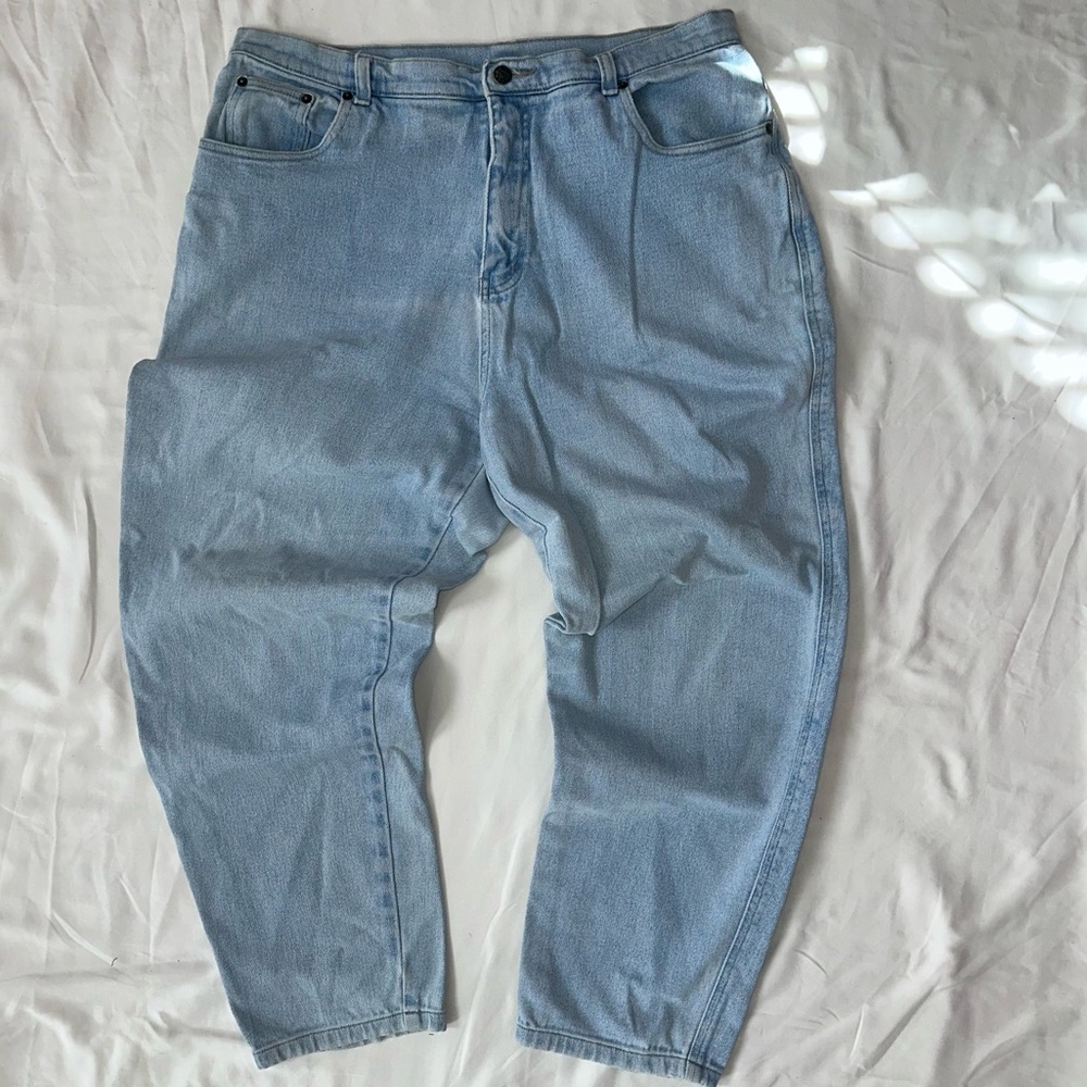 Denim&Co Relaxed Fit Light Blue Jeans-Size 16-Plus Size